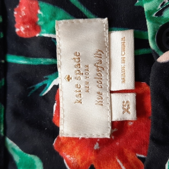 Kate Spade Jardin Poplin Peplum top extra small - Picture 5 of 10